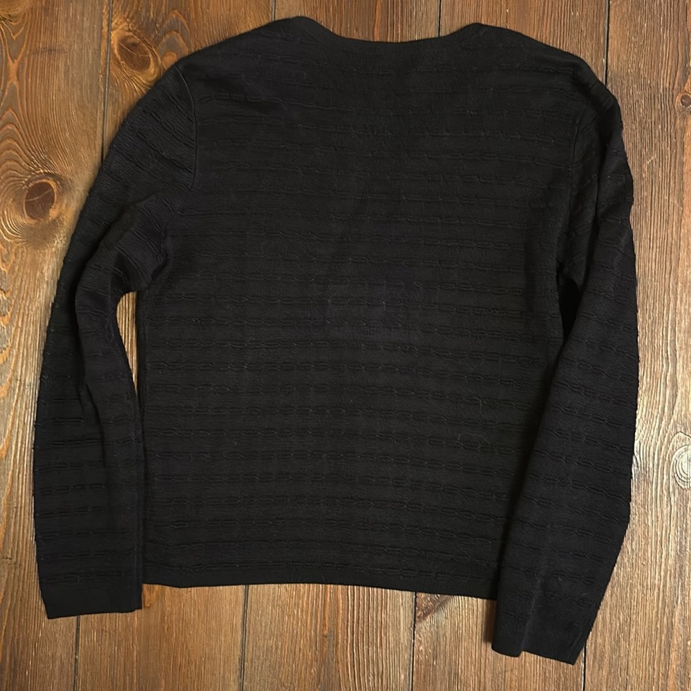 Brooks Brothers Hook and Eye Black Cardigan Sweater - Picture 6 of 8
